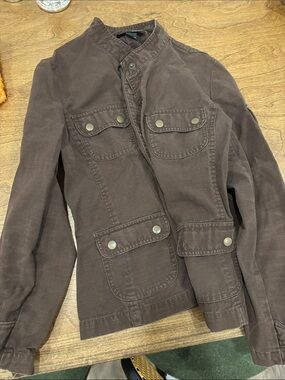 brown army jacket